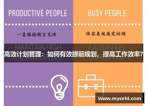 高效计划管理：如何有效提前规划，提高工作效率？